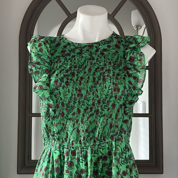 Banjanan Iris Tiered Ruffled Dress, Organic Cotton, NWT, Size L - Picture 8 of 9